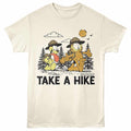Garfield - Take A Hike - Front Print Adult Short Sleeve Solid T-Shirt - Natural