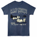 Garfield - Camp Nights - Front Print Adult Short Sleeve Heather T-Shirt - Navy Heather