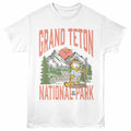 Garfield - Grand Teton Hike - Front Print Adult Short Sleeve Solid T-Shirt - White