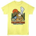 Garfield - On Rock - Front Print Adult Short Sleeve Heather T-Shirt - Yellow Heather