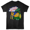 Garfield - Vegas Lounging - Front Print Adult Short Sleeve Solid T-Shirt - Black