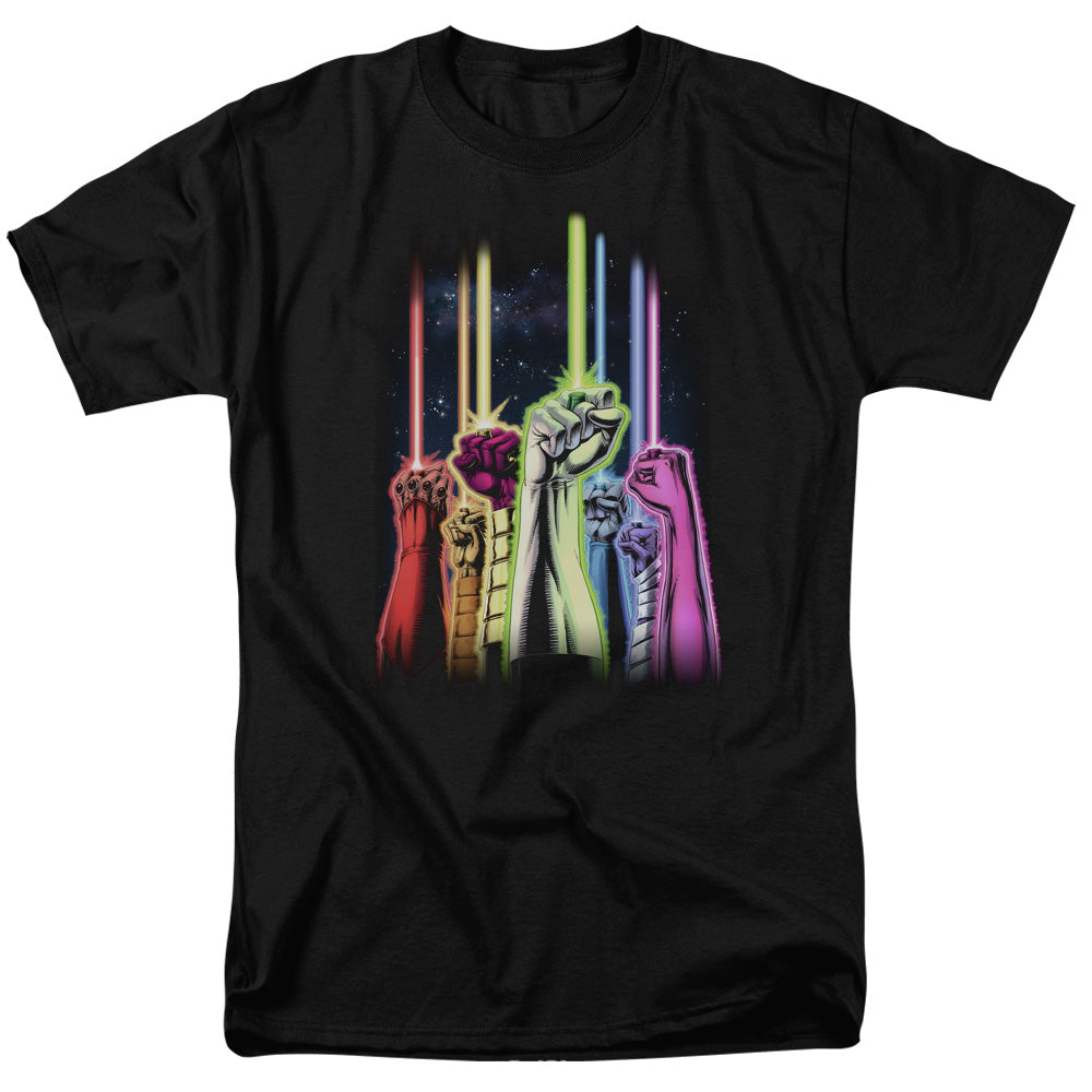 DC Comics - Green Lantern - Rainbow Corps - Adult Unisex T-Shirt - Black