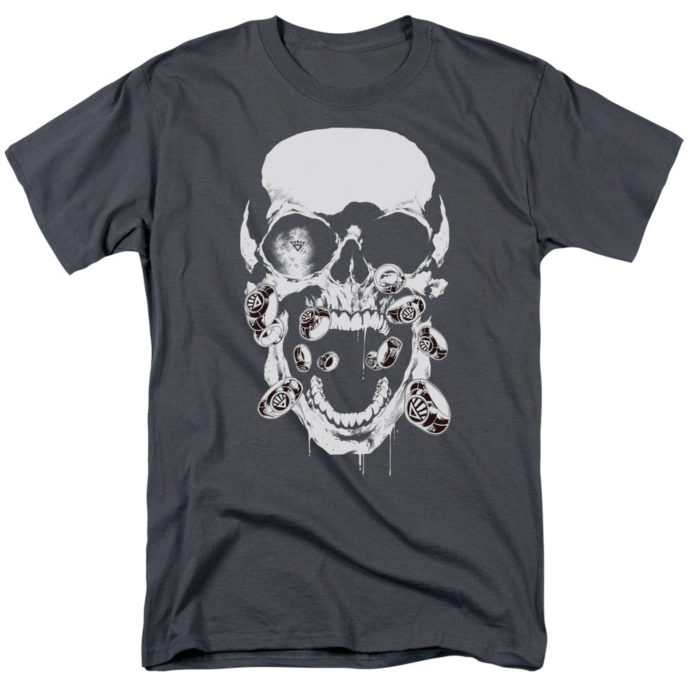 DC Comics - Green Lantern - Black Lantern Skull - Adult Unisex T-Shirt - Gray