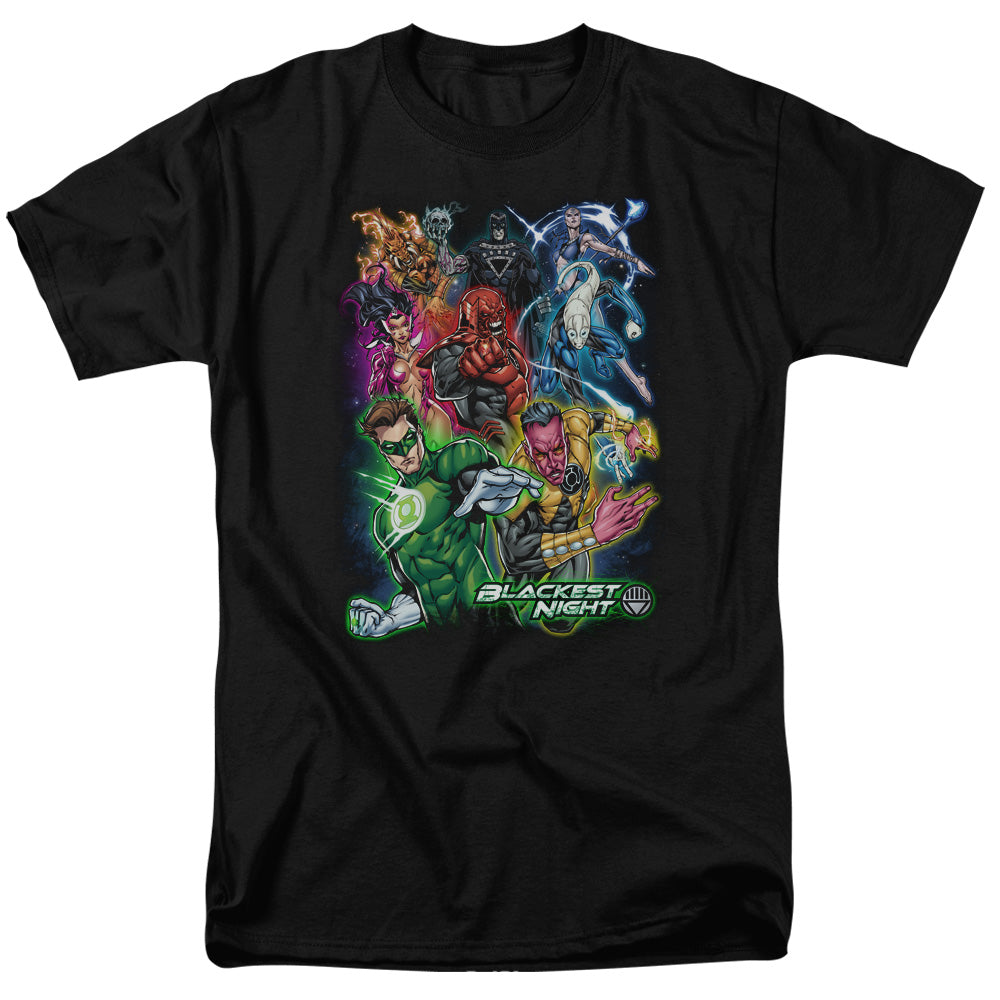 DC Comics - Green Lantern - Blackest Group - Adult Unisex T-Shirt - Black