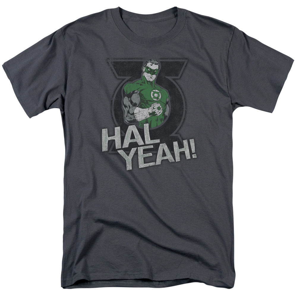 DC Comics - Green Lantern - Hal Yeah - Adult Unisex Short Sleeve T-Shirt - Gray