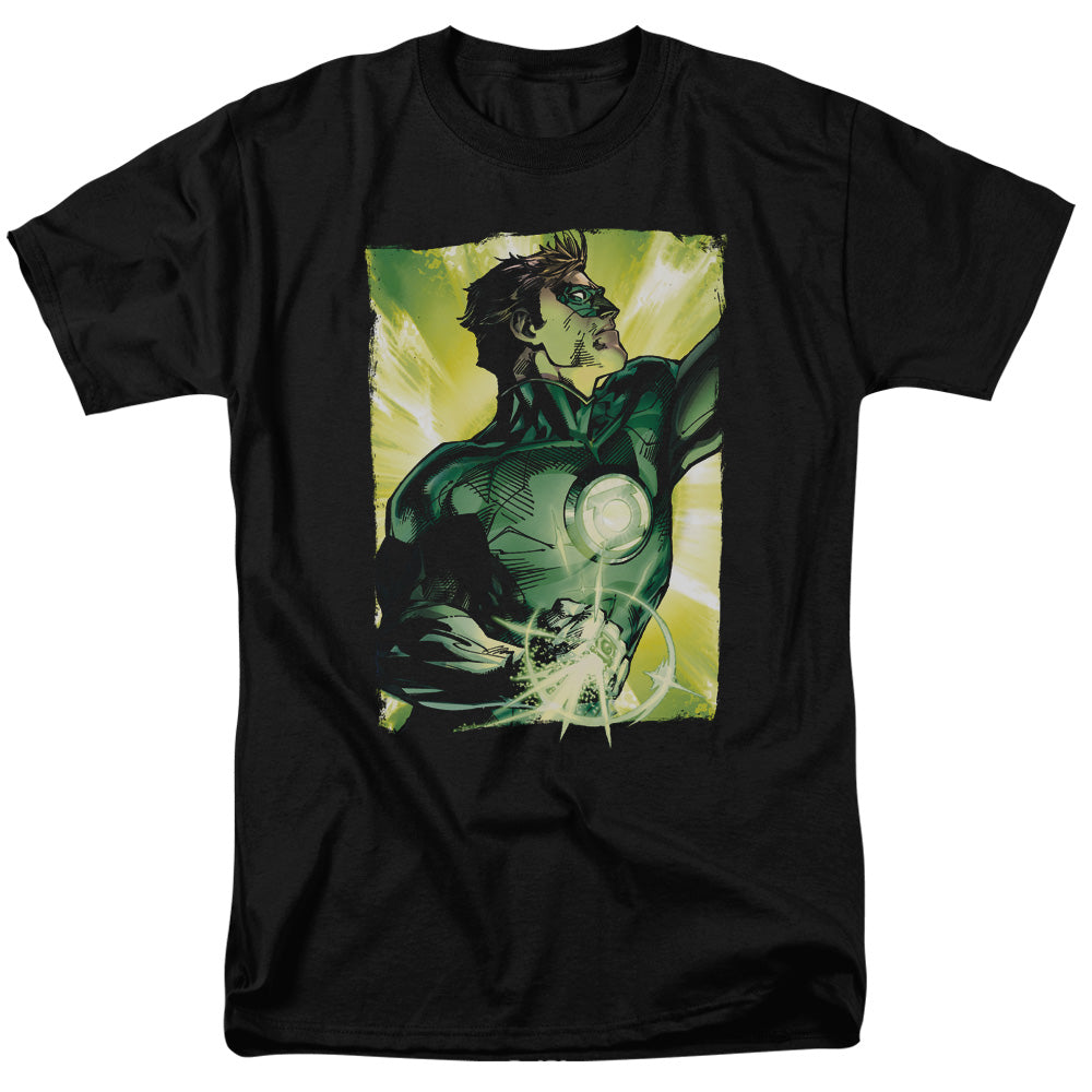 DC Comics - Green Lantern - Up Up - Adult Unisex Short Sleeve T-Shirt - Black