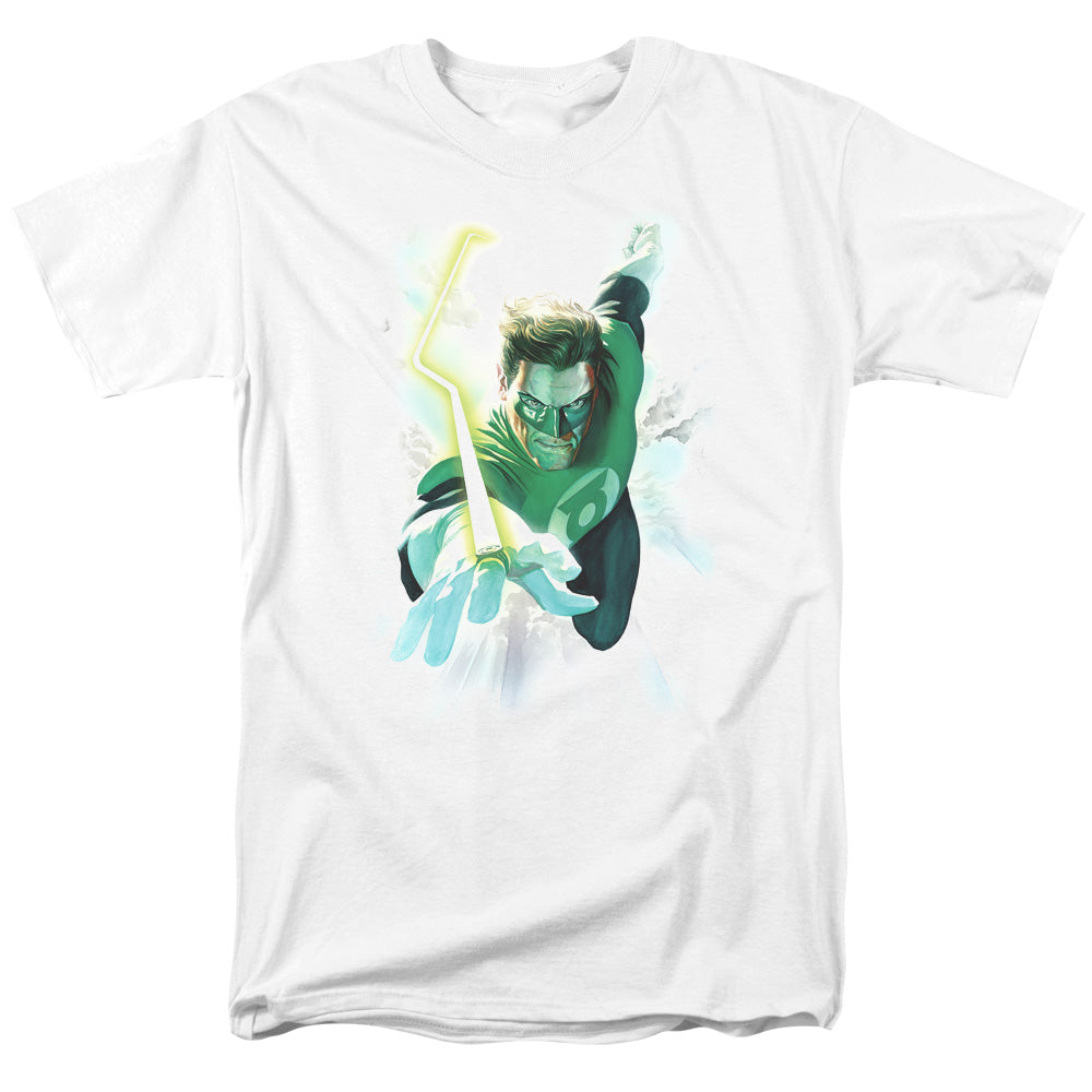DC Comics - Green Lantern - Clouds - Adult Unisex Short Sleeve T-Shirt - White