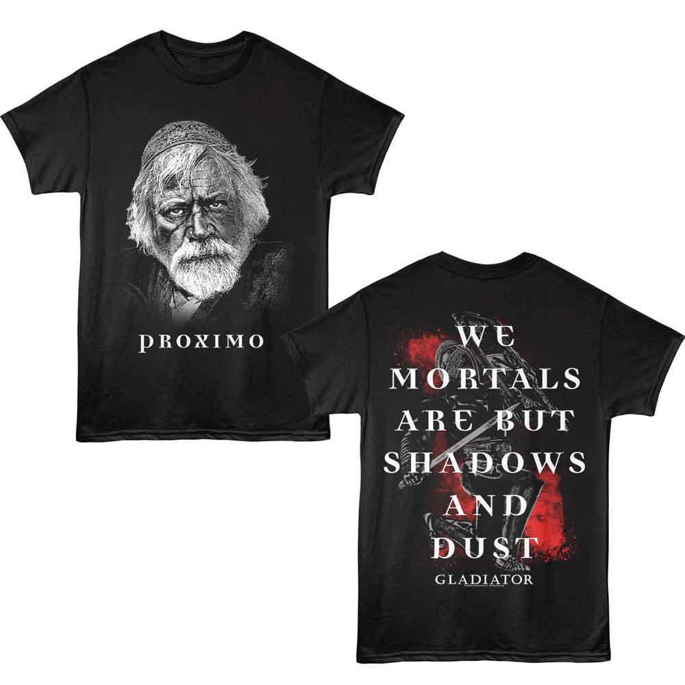 Gladiator - Dust And Shadows - American Classics - 2-Sided Print Black Adult Short Sleeve T-Shirt