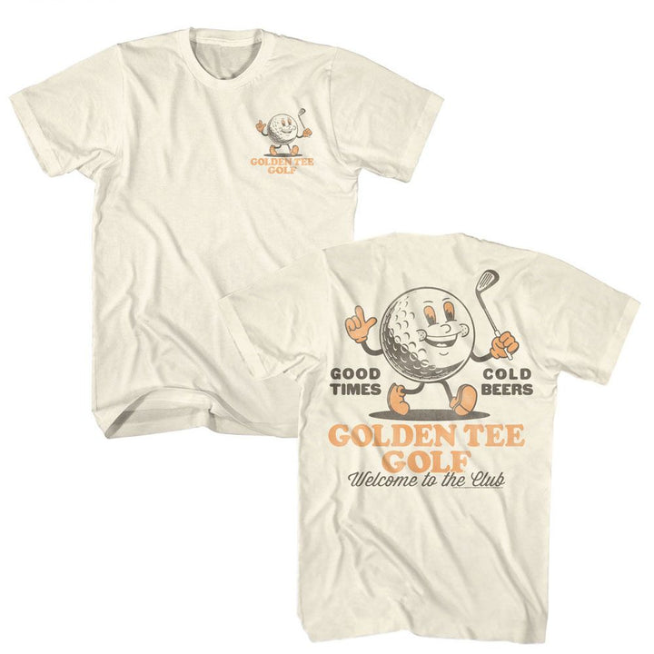 Golden Tee - Golf Cartoon Man F B - American Classics - Adult Short Sleeve T-Shirt