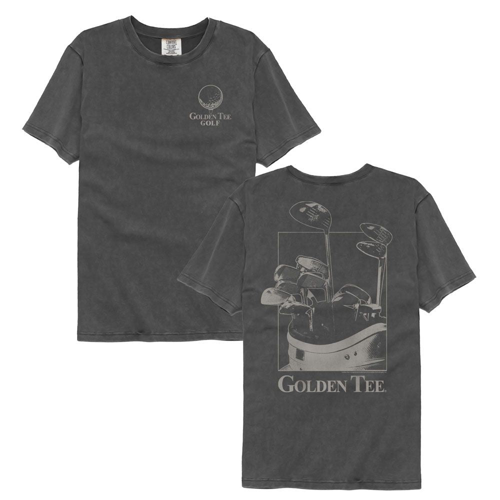 Golden Tee - Golf Clubs F B - American Classics - Adult Short Sleeve Comfort Color T-Shirt