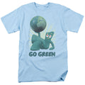 Gumby - Go Green - Adult Unisex Short Sleeve T-Shirt - Blue