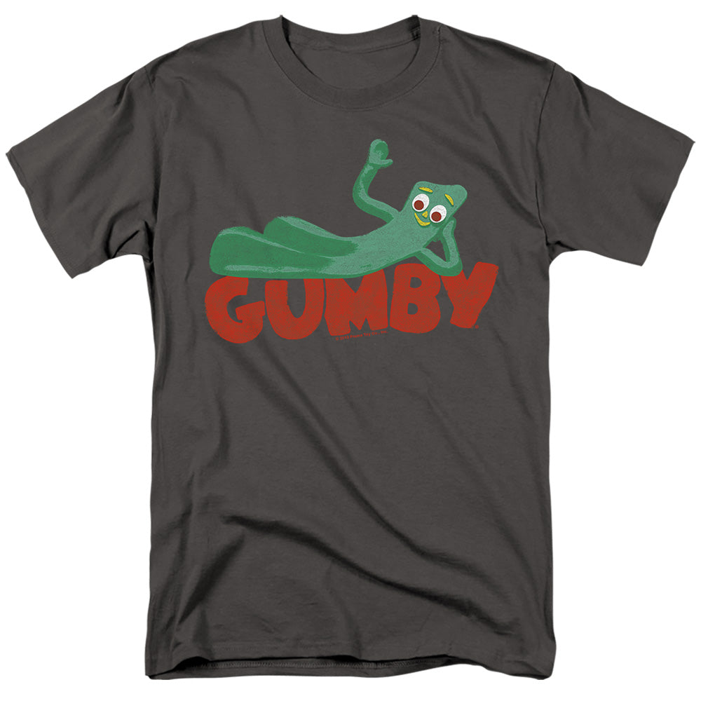 Gumby - On Logo - Adult Unisex Short Sleeve T-Shirt - Gray