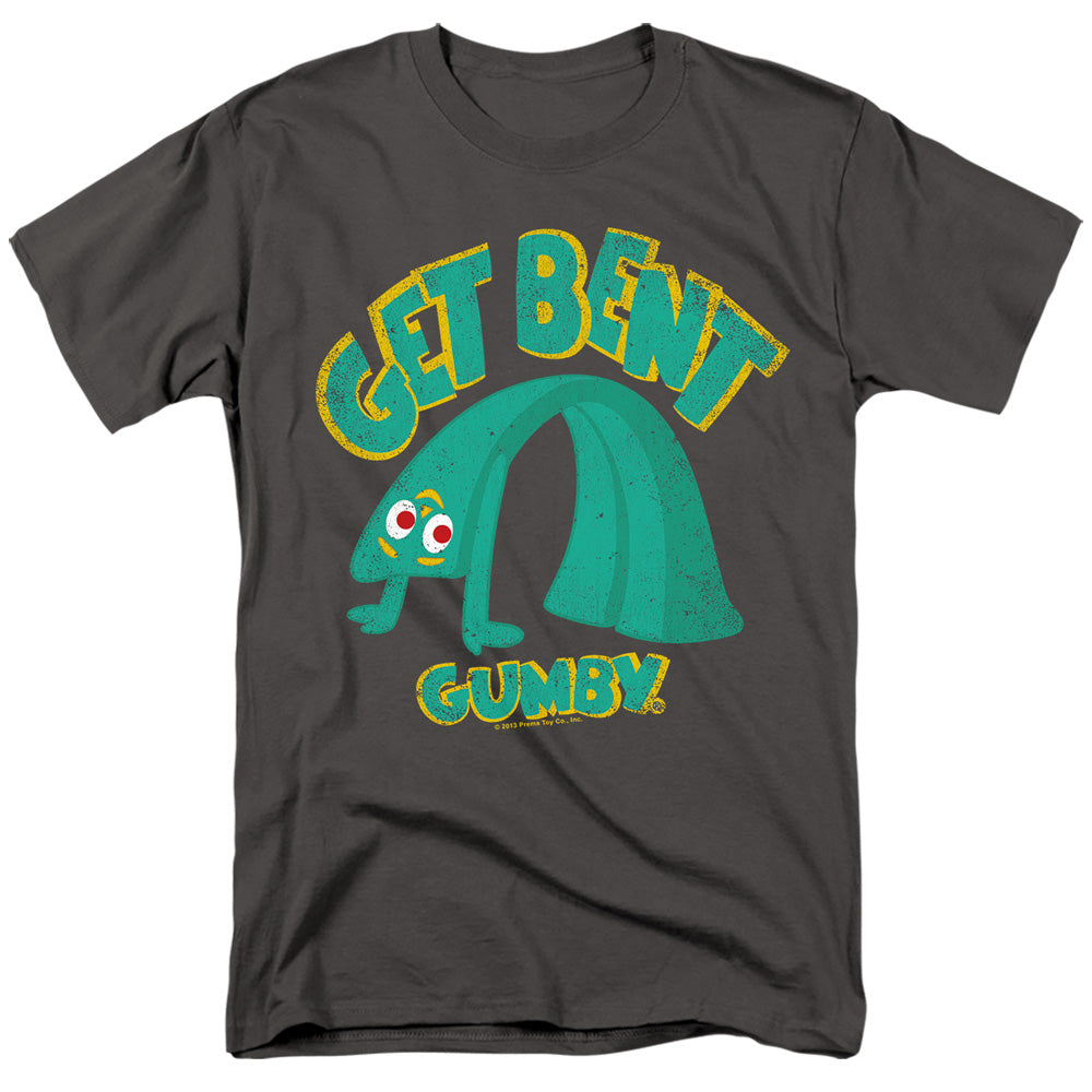 Gumby - Get Bent - Adult Unisex Short Sleeve T-Shirt - Gray