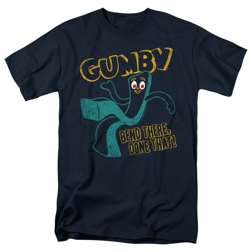 Gumby - Bend There - Adult Unisex Short Sleeve T-Shirt - Blue