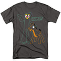 Gumby - Outlines - Adult Unisex Short Sleeve T-Shirt - Gray