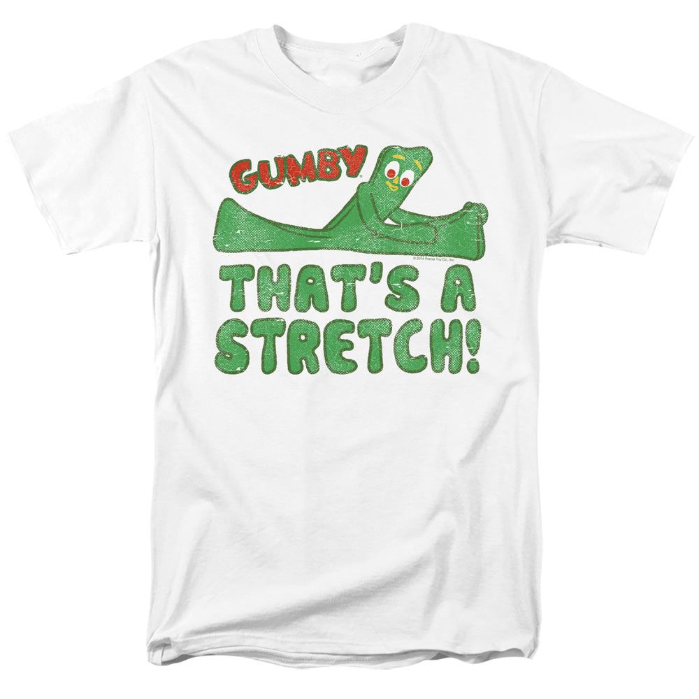 Gumby - That's A Stretch - Adult Unisex Short Sleeve T-Shirt - White