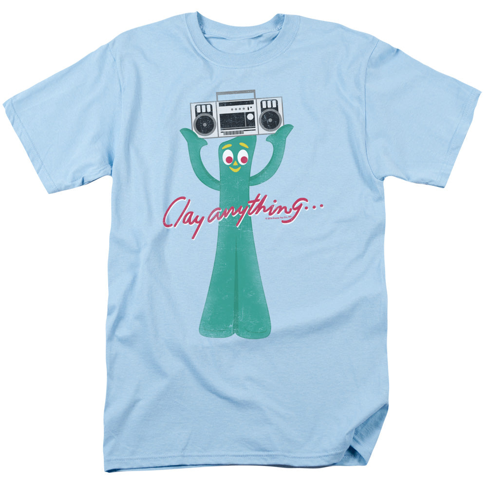 Gumby - Clay Anything - Adult Unisex Short Sleeve T-Shirt - Blue