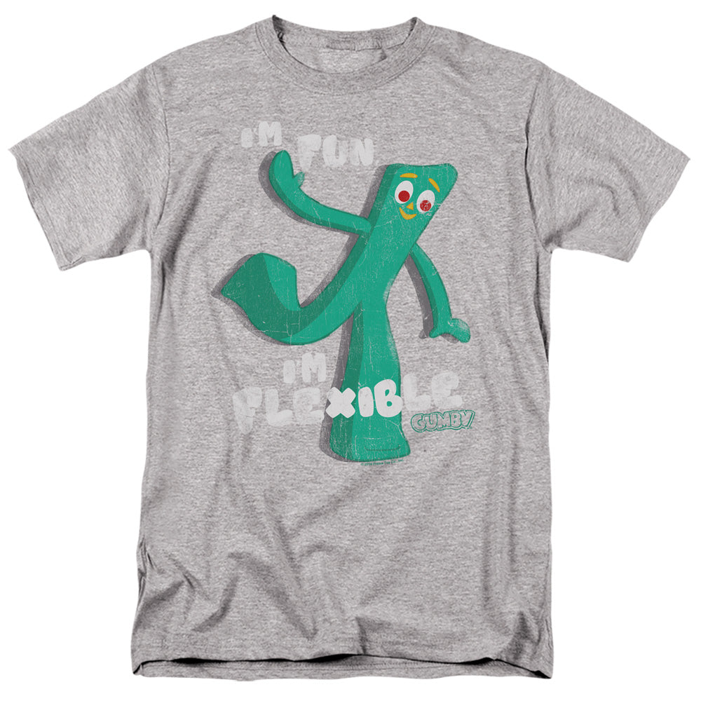 Gumby - Flex - Adult Unisex Short Sleeve T-Shirt - Gray