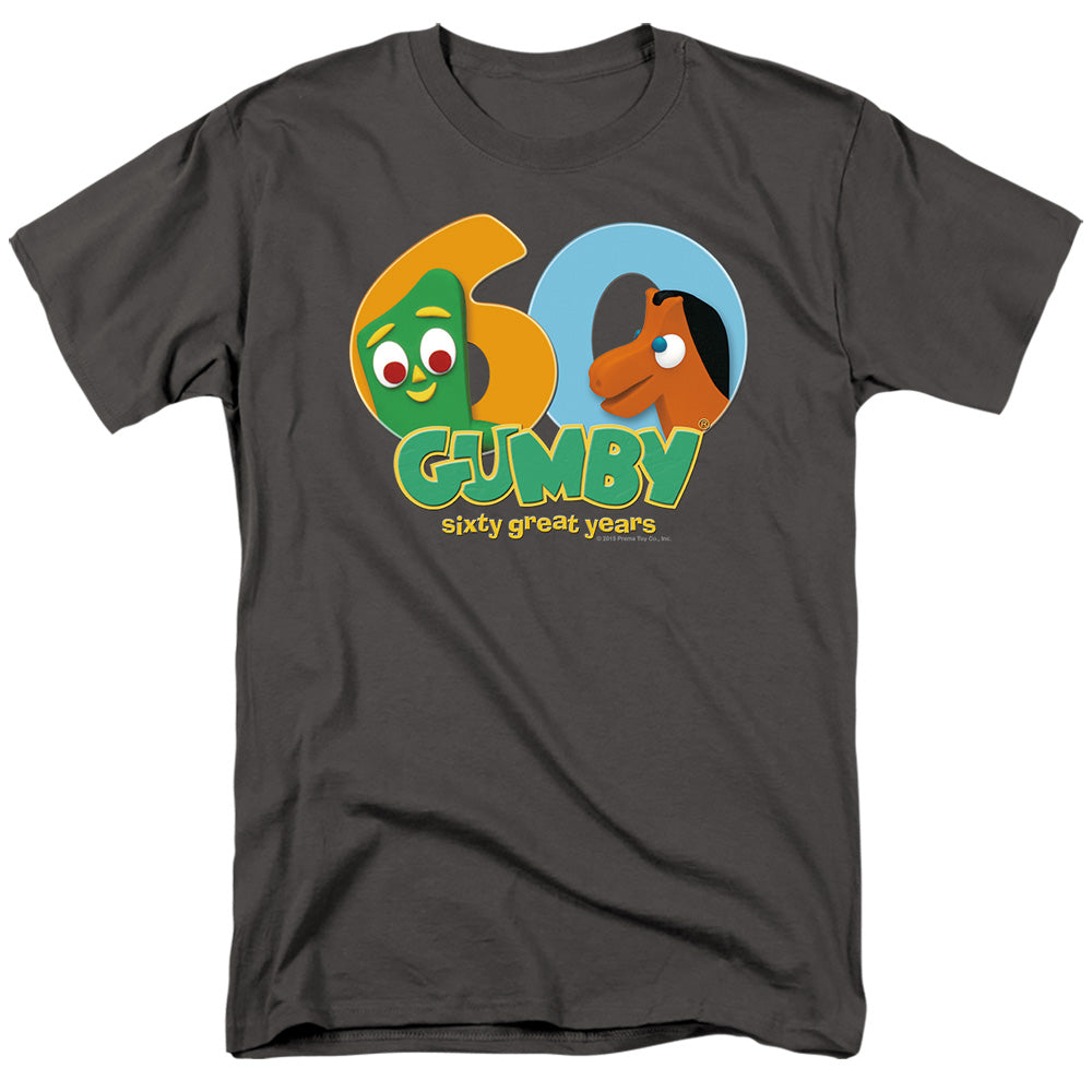 Gumby - 60th - Adult Unisex Short Sleeve T-Shirt - Gray