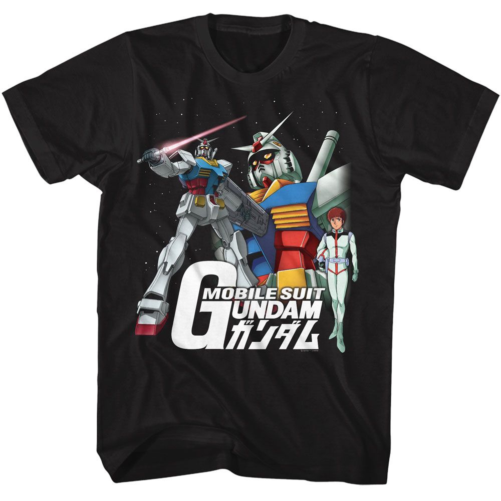 Gundam Mobile Suit Collage Officially Licensed Adult Short Sleeve T-Shirt