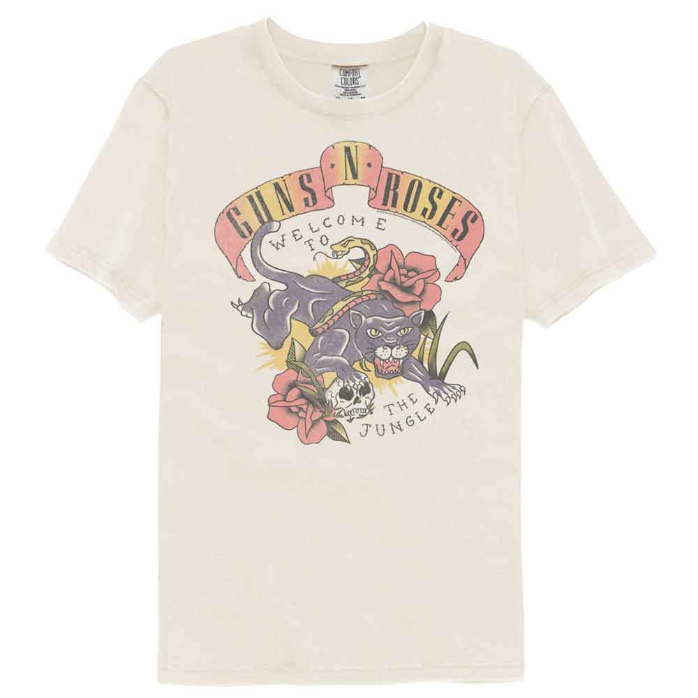 Guns N Roses - Tattoo Style Jungle - American Classics - Front Print Ivory Solid Adult Short Sleeve Comfort Color T-Shirt