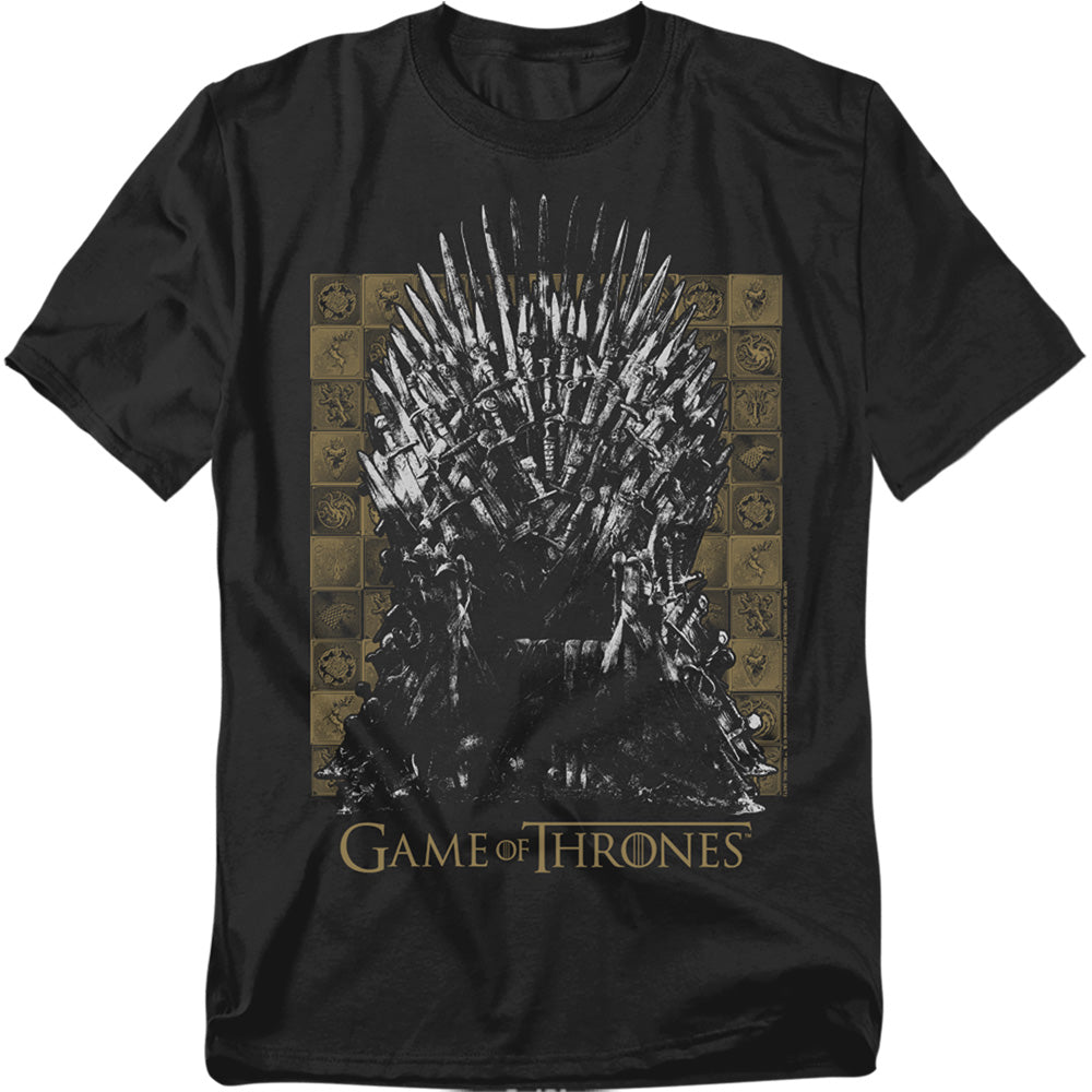 Game Of Thrones - Iron Throne - Adult Unisex Short Sleeve T-Shirt - Black