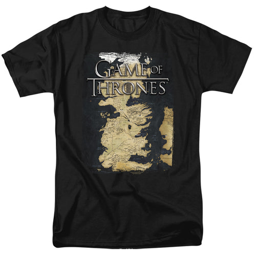 Game Of Thrones - Series Map - Adult Unisex Short Sleeve T-Shirt - Black