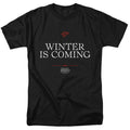 Game Of Thrones - Winter Is Coming Text - Adult Unisex T-Shirt - Black