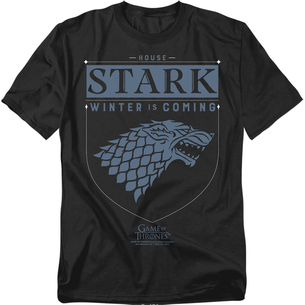 Game Of Thrones - House Stark Sigil - Adult Unisex Short Sleeve T-Shirt - Black