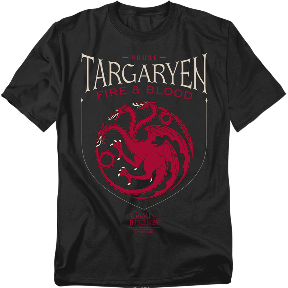 Game Of Thrones - House Targaryen Sigil - Adult Unisex T-Shirt - Black