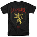 Game Of Thrones - House Lannister Sigil - Adult Unisex T-Shirt - Black