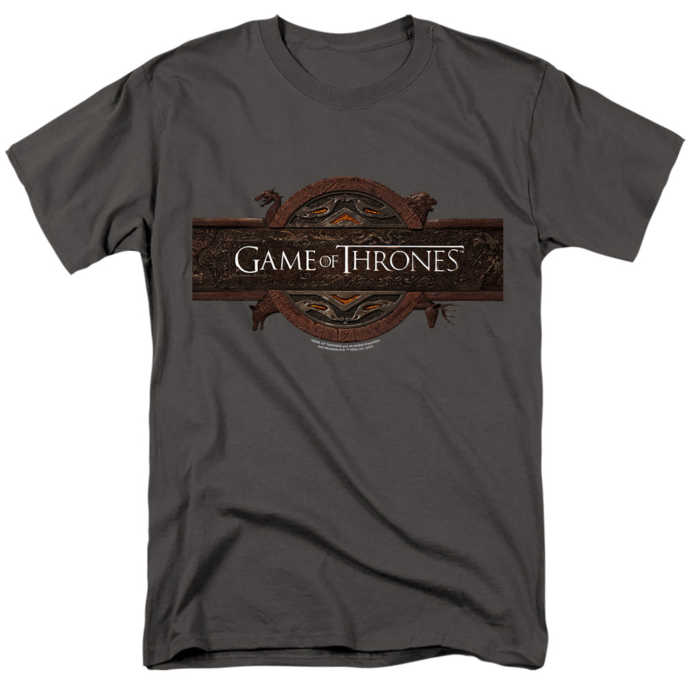 Game Of Thrones - Title Sequence Logo - Adult Unisex Short Sleeve T-Shirt - Gray