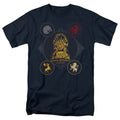 Game Of Thrones - 4 Houses 4 The Throne - Adult Unisex T-Shirt - Blue