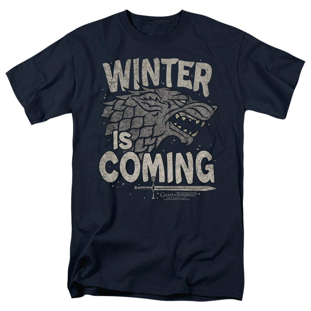Game Of Thrones - Winter Is Coming - Adult Unisex Short Sleeve T-Shirt - Blue
