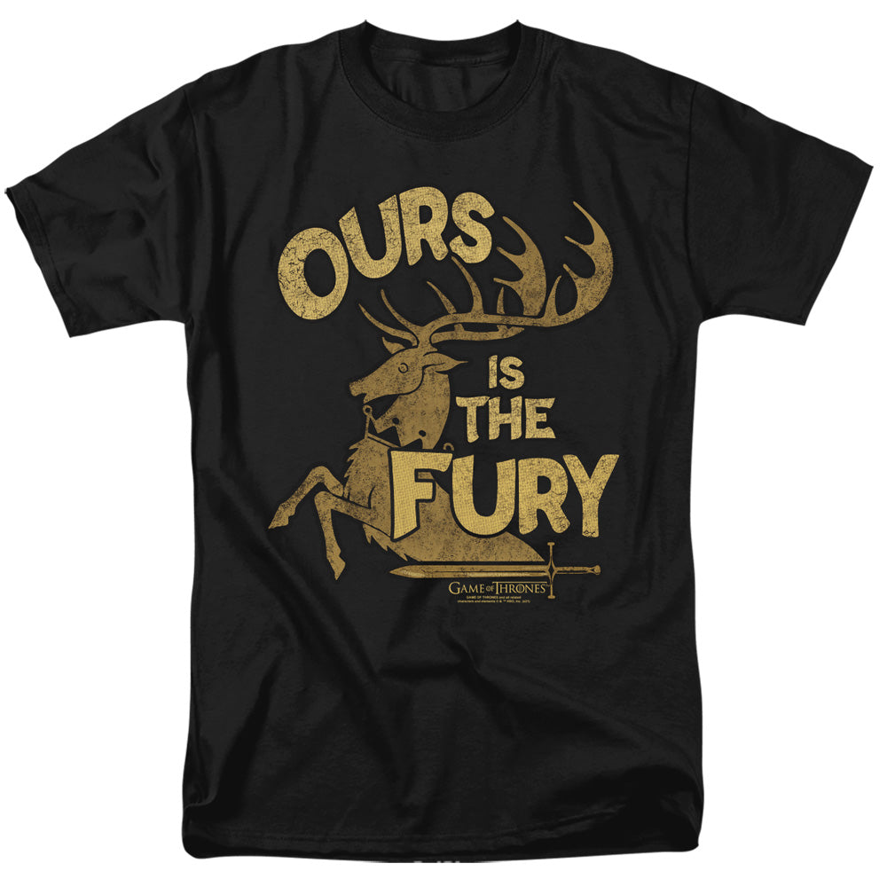 Game Of Thrones - Fury - Adult Unisex Short Sleeve T-Shirt - Black