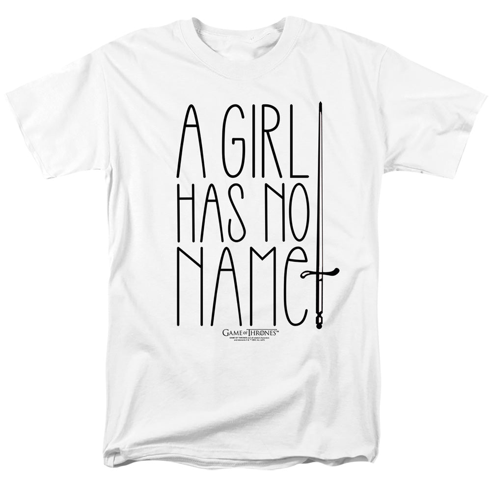 Game Of Thrones - No Name - Adult Unisex Short Sleeve T-Shirt - White