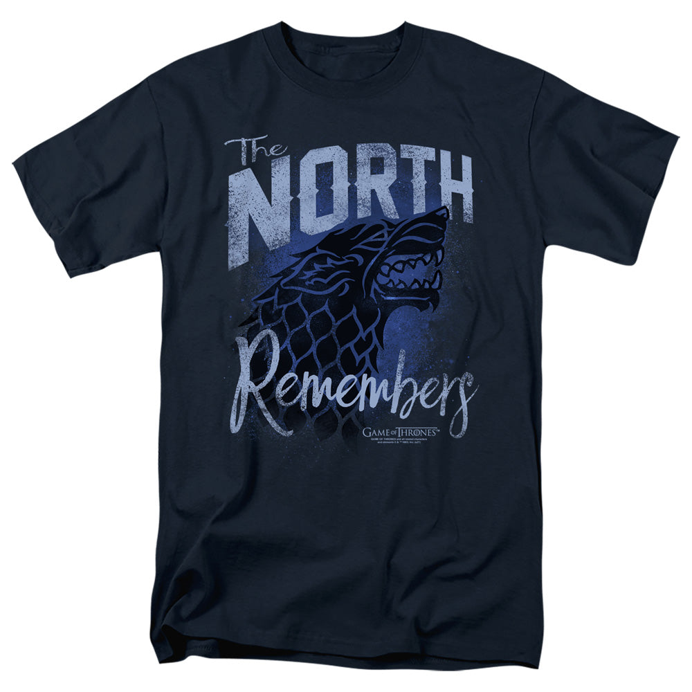 Game Of Thrones - The North Remembers - Adult Unisex Short Sleeve T-Shirt - Blue