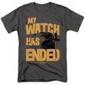 Game Of Thrones - My Watch Has Ended - Adult Unisex Short Sleeve T-Shirt - Gray