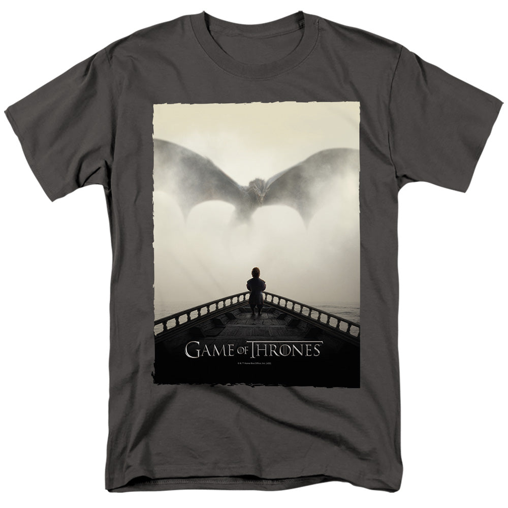 Game Of Thrones - Dragon 2 - Adult Unisex Short Sleeve T-Shirt - Gray