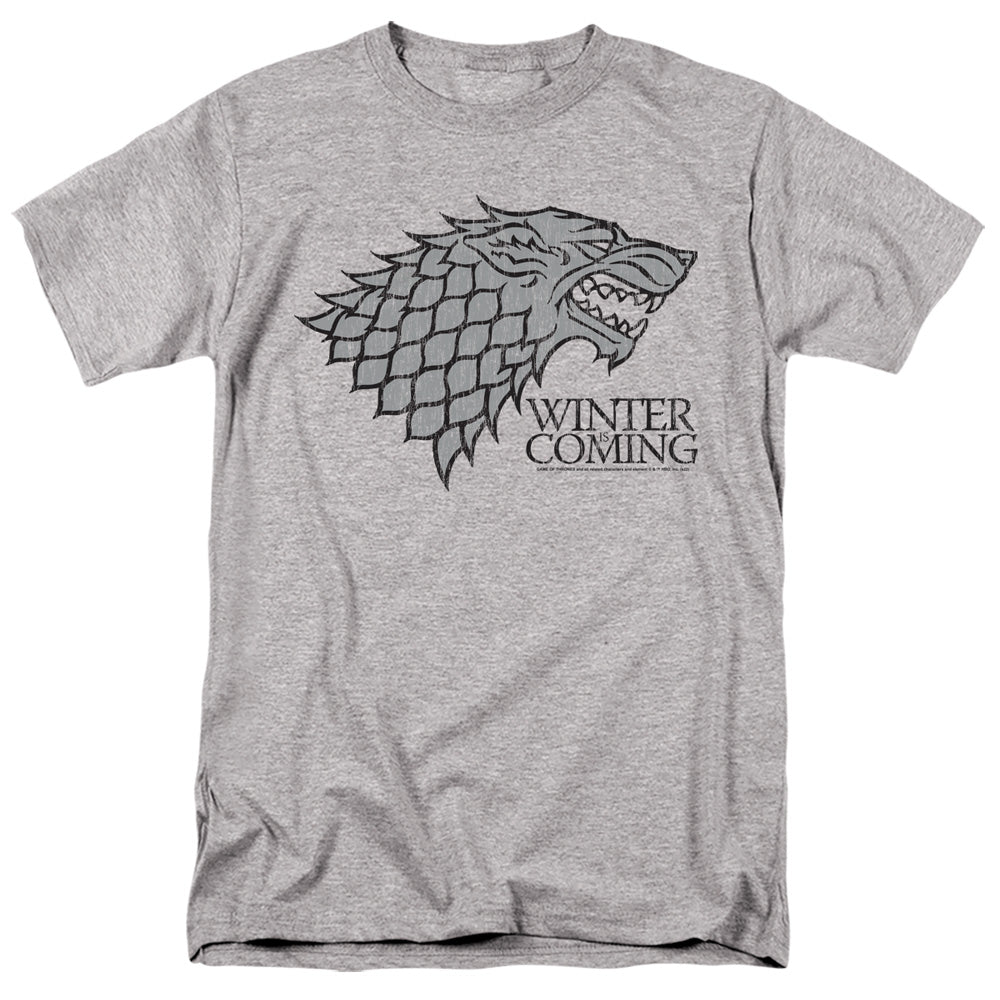 Game Of Thrones - Startk Winter Is Coming On Gray - Adult Unisex T-Shirt - Gray