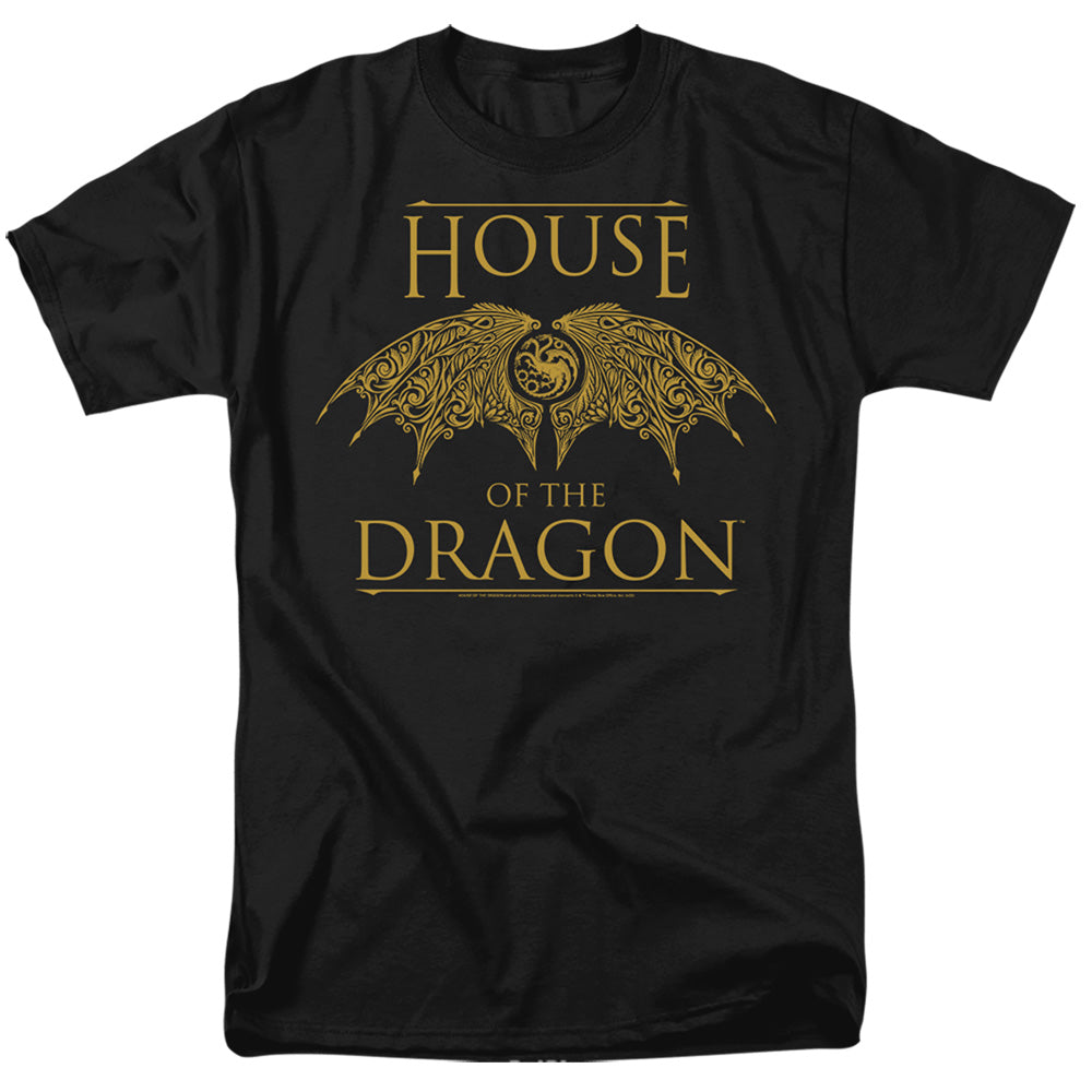 House Of The Dragon - Dragon Wings - Adult Unisex Short Sleeve T-Shirt - Black