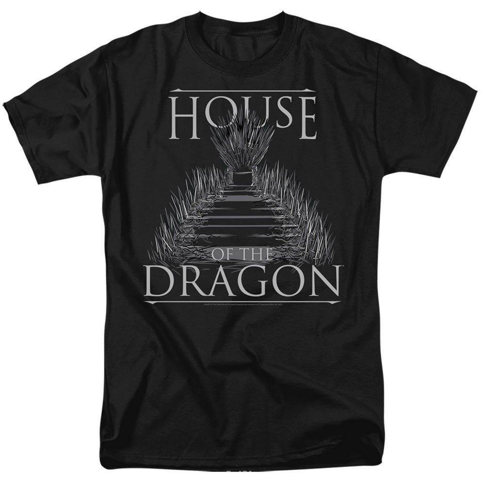 House Of The Dragon - Sword Throne - Adult Unisex Short Sleeve T-Shirt - Black