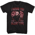 Halloween - Silent Type - American Classics - Solid Black Adult Short Sleeve T-Shirt