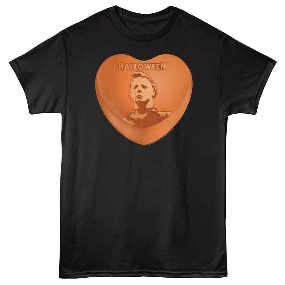 Halloween - Candy Heart - American Classics - Front Print Black Adult Short Sleeve T-Shirt