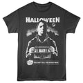 Halloween - Myers W Front Of House - Front Print Adult Short Sleeve Solid T-Shirt - Smoke
