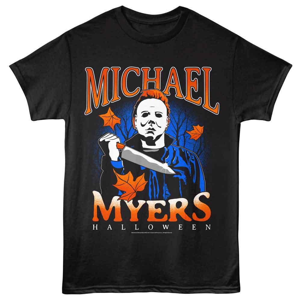 Halloween - Michael Myers - Front Print Adult Short Sleeve Solid T-Shirt - Black