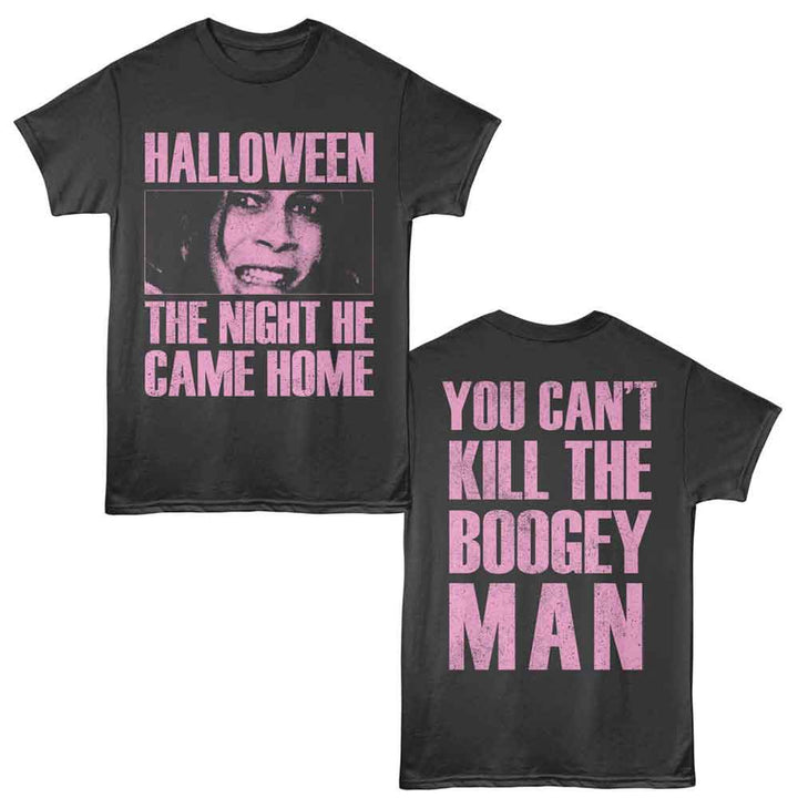 Halloween - Laurie Scared Face - 2-Sided Print Adult Short Sleeve Solid T-Shirt - Smoke