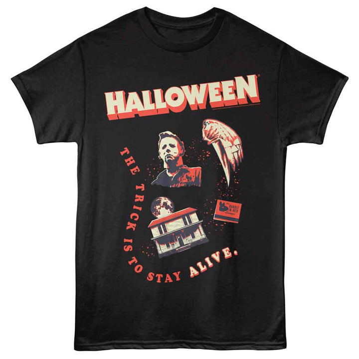 Halloween - Alive - Black - Front Print Solid Adult Unisex Short Sleeve T-Shirt