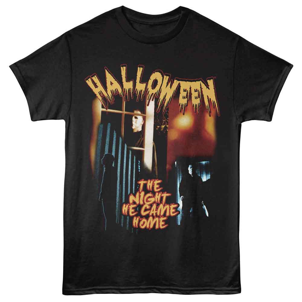 Halloween - The Night - Black - Front Print Solid Adult Unisex Short Sleeve T-Shirt