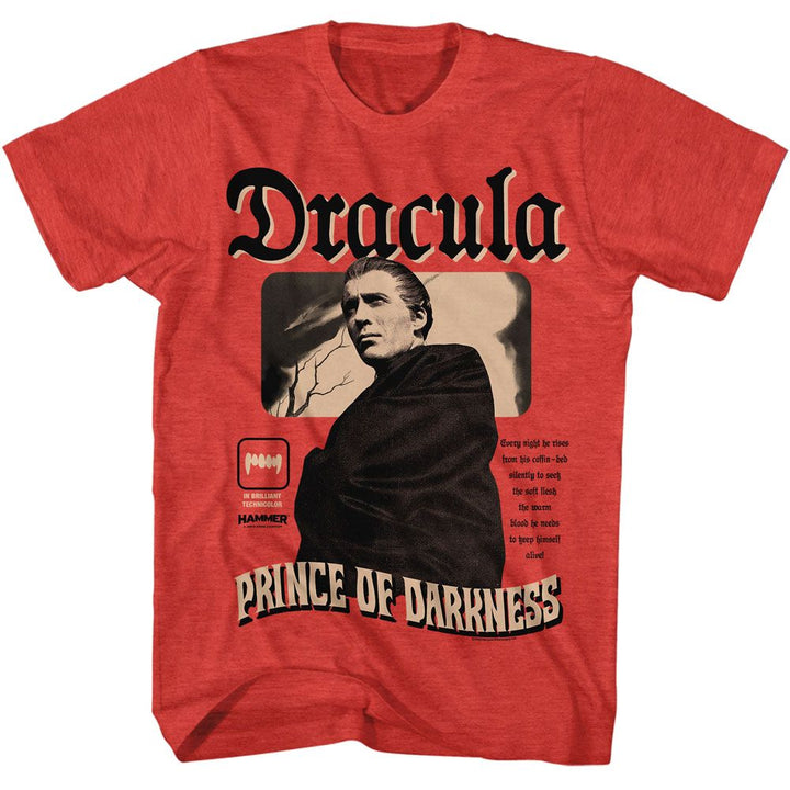 Hammer Horror - Prince Of Darkness - Adult Heather Short Sleeve T-Shirt